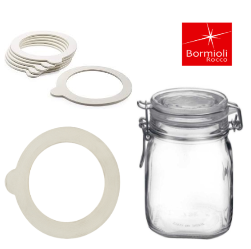 Borracha De Vedação Frasco Fido 500 A 5000Ml Bormioli       