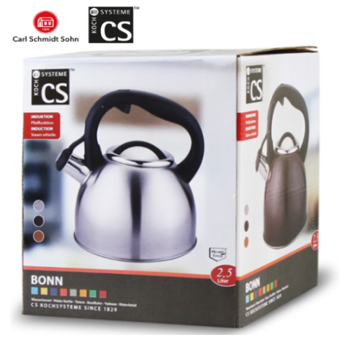 Chaleira Inox Cor Prata 2,5Lts Bonn Carl Schmidt Sohn       