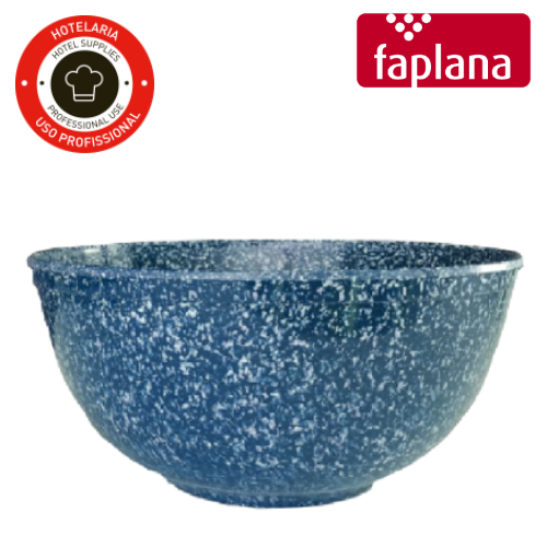 Tigelão Pequeno Melamina 1,5Lt 18X9,5Cm Azul/Branco Faplana 