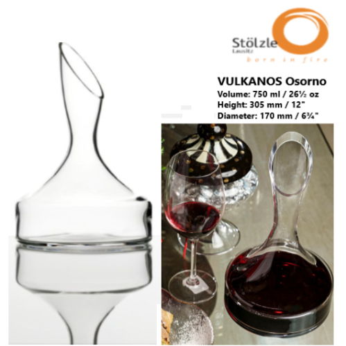 Decanter Vulkanos Osorne 750Ml 305X170Mm Stolzle            