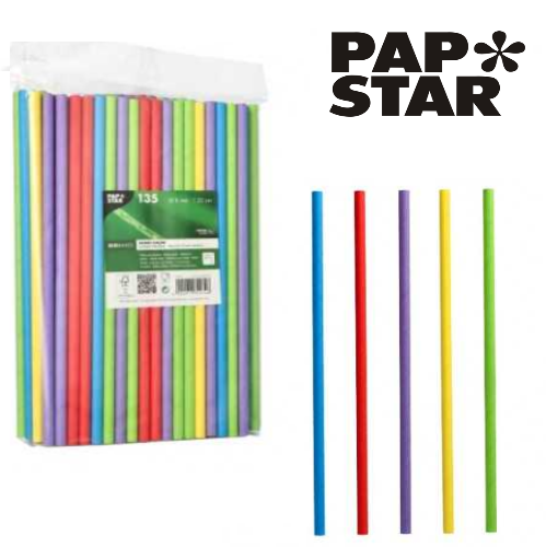 Palhinhas De Papel Cor Sortida Smoothie Ø8X25Cm 135 Unid    