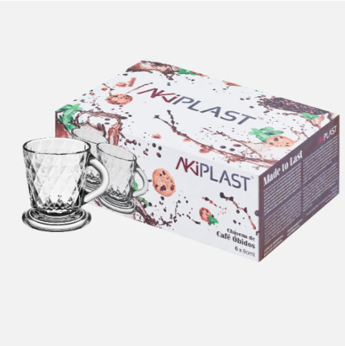 Chávena De Café Acrílico Óbidos C/ 6X80Ml Ø 6X6,4Cm Akiplast