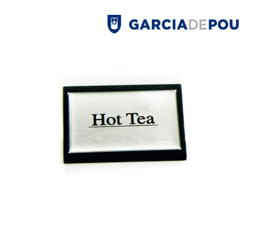 Identificador  Hot Tea  7,5X4,5Cm Preto Madeira             