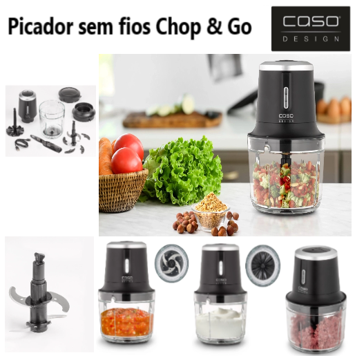 Picadora Caso Design Chop &amp; Go 1 Litro 140X235X140Cm        