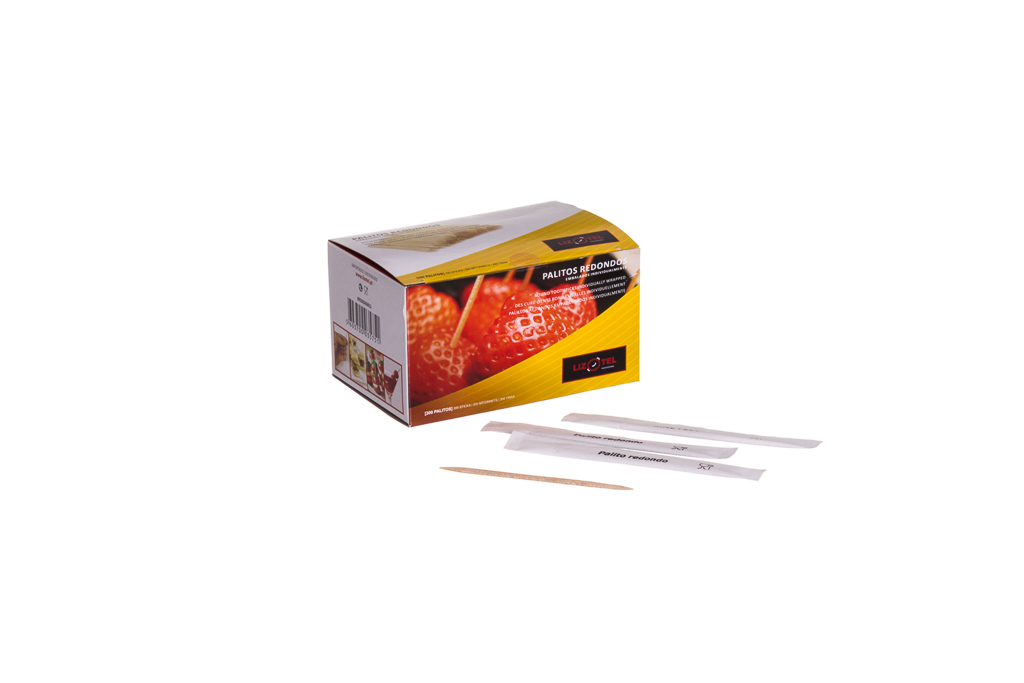 Palito Bambu Emb. Individual 6,5Cm Pack 200 Unid.           