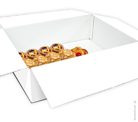 Caixa Branca De Cartão Microcanelado 36X36X12.5Cm Unid.     