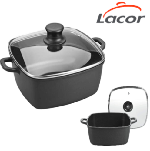 Caçarola Aluminio Fundido P/Todo O Calor 28X28Cm 4,2Lt Lacor