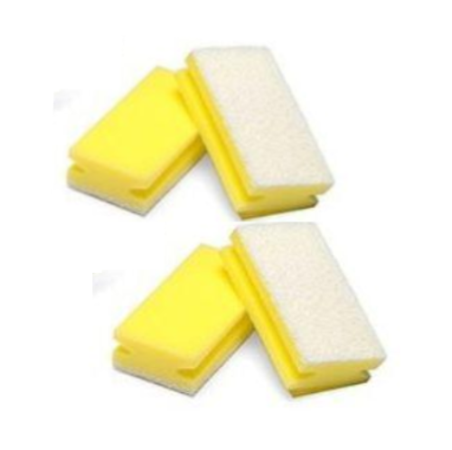 Esfregão Salva-Unhas Prof. Branco 14,5X7X4,5Cm 4 Unid.      