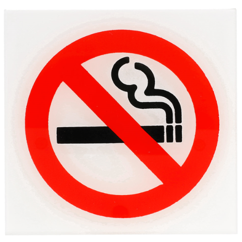 Placa Autocolante-Proibido Fumar 12X12Cm Br. Metacrilato    