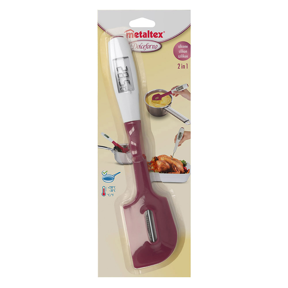 Espatula De Silicone Com Termometro Digital 30Cm Metaltex   