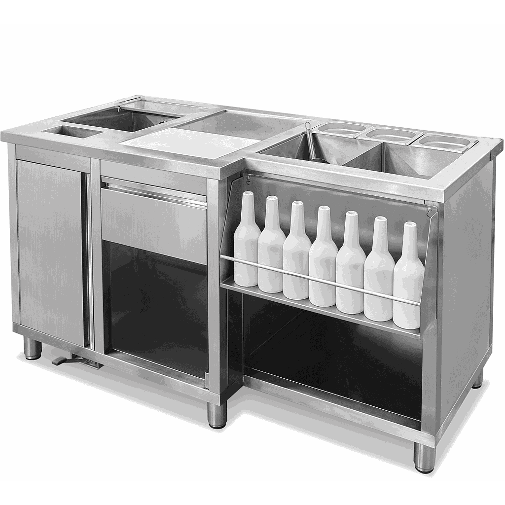 Workstation Bar Inox 1500X700X900Mm                         