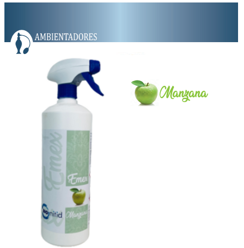 Ambientador Maçã 1 Litro C/Pulverizador Bionitid            
