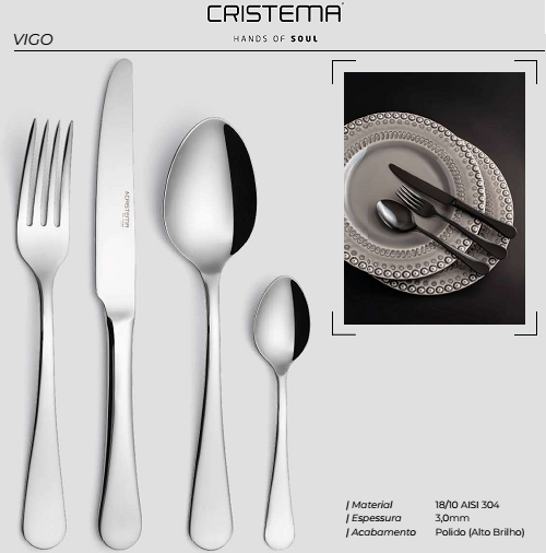 Faca De Mesa  Inox Vigo -Unidade-                           