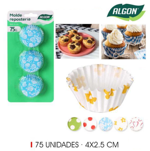 Forma Papel Cores  4X2.5Cm 75 Unid. Algon                   
