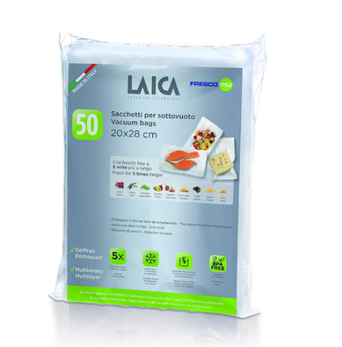 Pack De 50 Sacos Grofados  Vacuo 20X28Cm Vt3504 Laica       