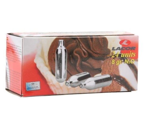 Pack De 24 Recargas Sifão De Natas N2O Lacor                