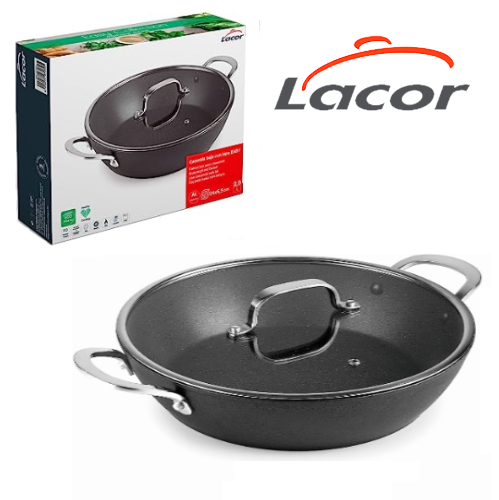 Caçarola C/T Baixa Alum. Forjado T/Calor 28X7Cm Easy Lacor  