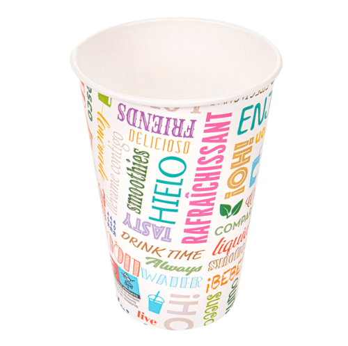 Copo Parole 480Ml Ø9X12,6Cm Branco Cartolina 50 Unid.       