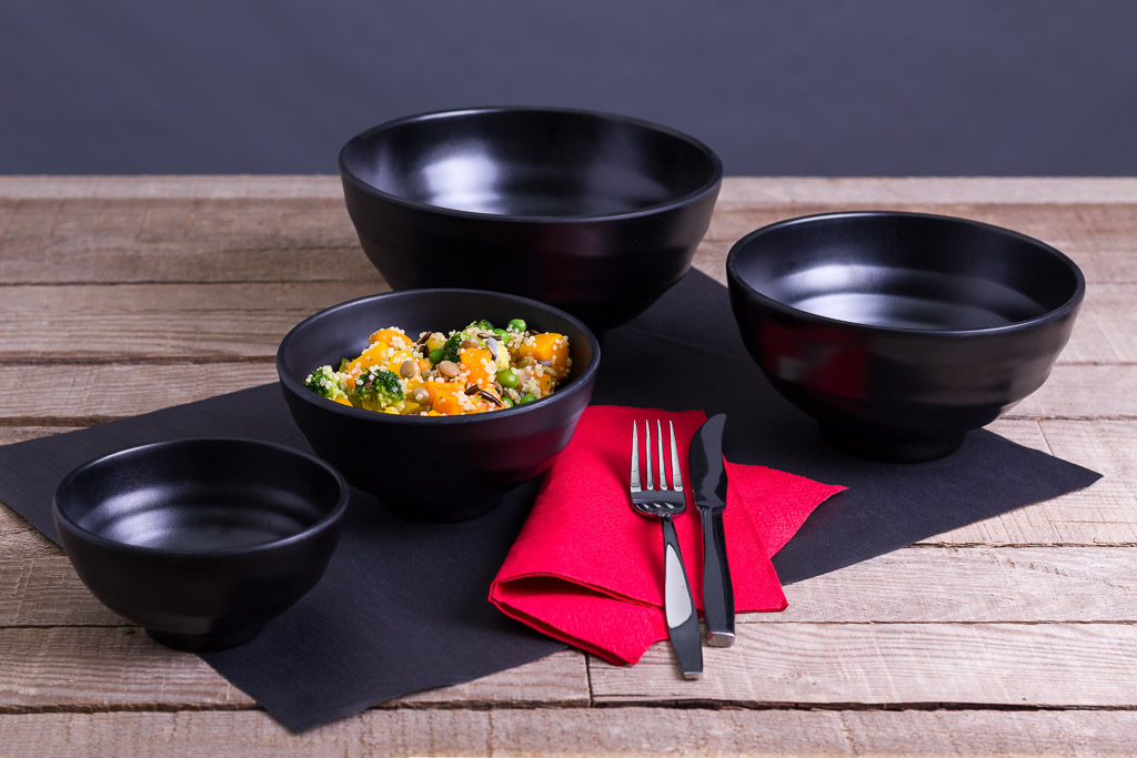 Tigela Melamina Preto Mate 28,5Cl Ø11X6Cm                   