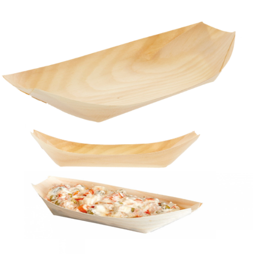 Barquilhas De Casca De Pinheiro 19,5X10X2,5Cm 50 Unid       