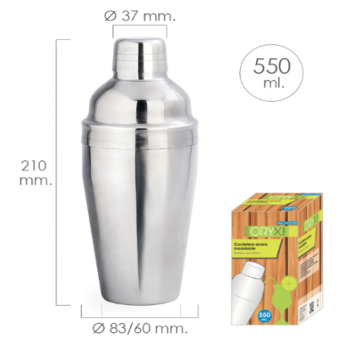 Shaker Inox 550Ml  8,3X21Cm                                 