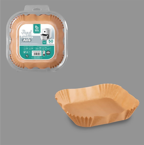 Papel Quadrado Para Fritadeira A Ar 16X16Cm 730226 50 Unid. 