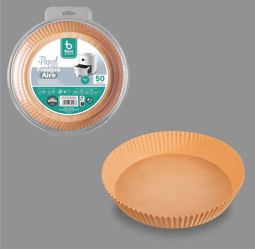 Papel Redondo Para Fritadeira A Ar 20Cm 730227 50 Unid.     
