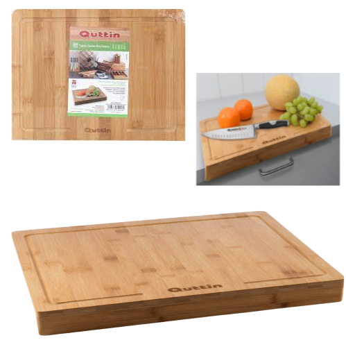 Tabua De Cortar Bambu C/Bordo 35X25X1.2Cm Quttin            