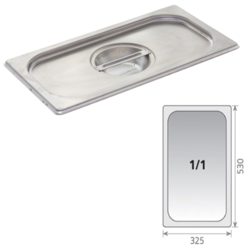 Tampa Gn 1/1 Inox 304  (18/10)                              