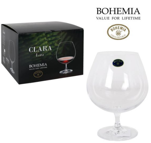 Set 4 Calices Conac  690Cc  Clara Bohemia                   