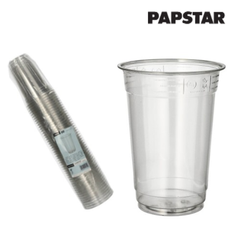 Copos Hurricane, Pet 0,4 L Ø 9,5X12,9Cm 50 Unidades         