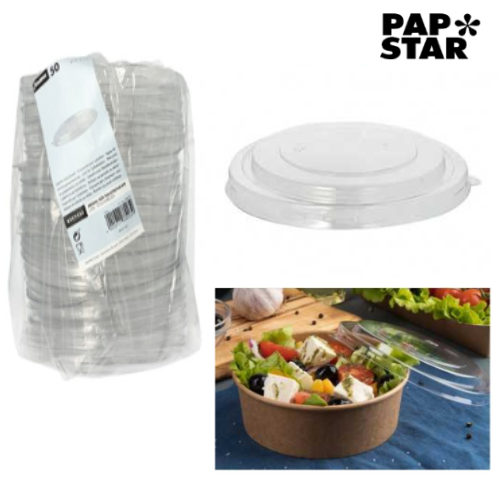 Tampa P/Saladeiras Cartão Redondo Ø15Cm  50 Unid Papstar    