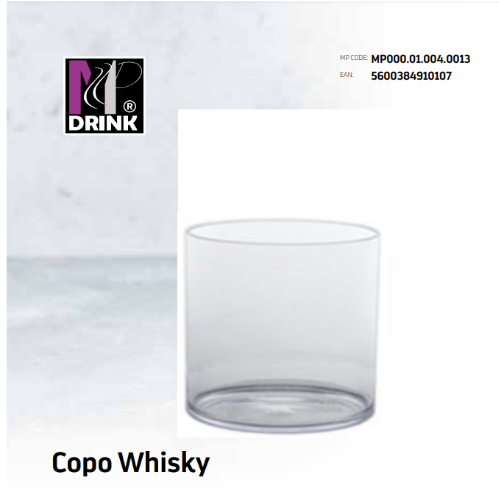 Copo Whisky Policarbonato 30Cl 80X80Mm Mpdrink              