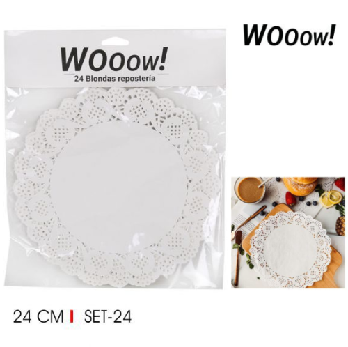 Naperon Papel Decorado 24Cm  24 Unidades W000W              