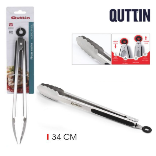 Pinça Cozinha Inox 34Cm Quttin                              