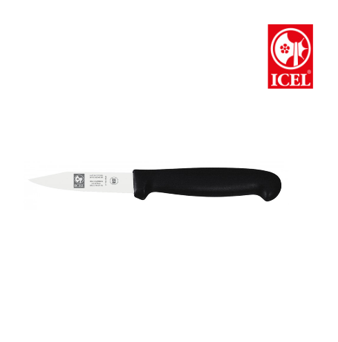 Faca Para Legumes 80Mm Cabo Preto Pratica Icel              