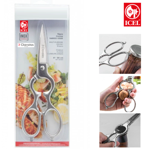 Tesoura Para Peixe Inox 20Cm  Icel                          