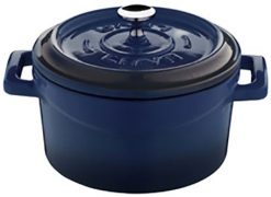 Caçarola Red. Ferro Fundido 14Cm 0,76Lt Azul Lava           