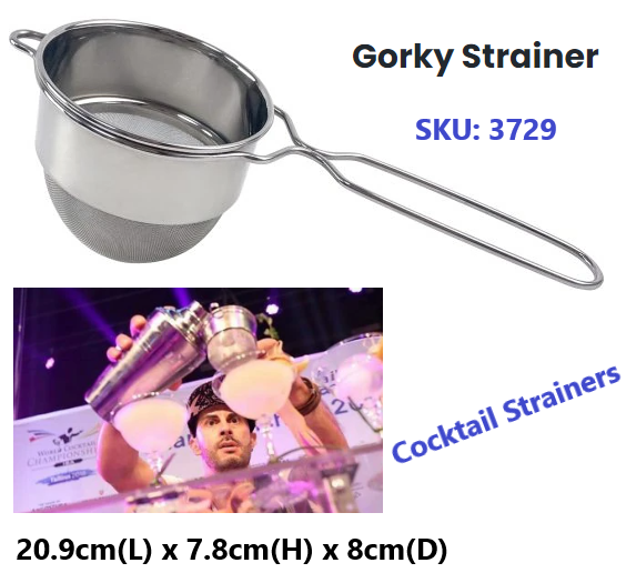 Coador Bar Gorky Inox/Rede 8Cm Ref. 3729  Beaumont          