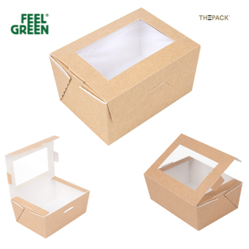 Caixas C/Janela Thepack 500 Ml 8,5X12X5,5Cm  50 Unid.       