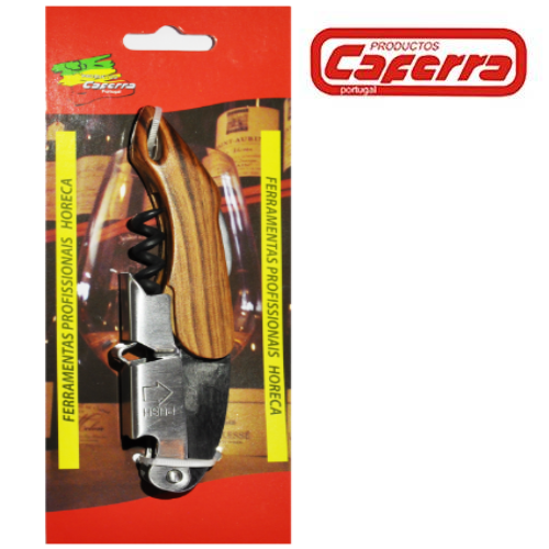 Saca Rolhas Professional 2 Tempos 12.5Cm Cabo Wood          