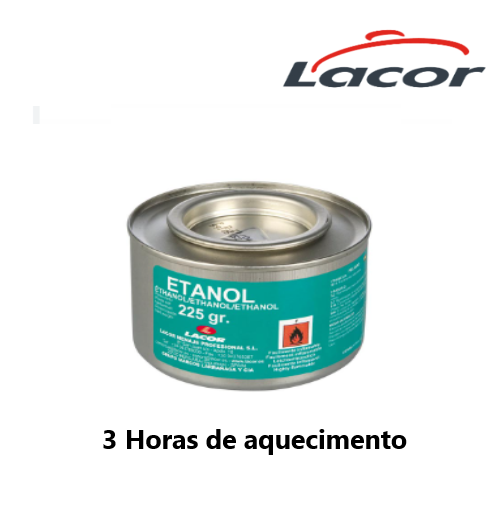 Lata De Gel Combustivel Ethanol 225 Gr  3 Horas Lacor       