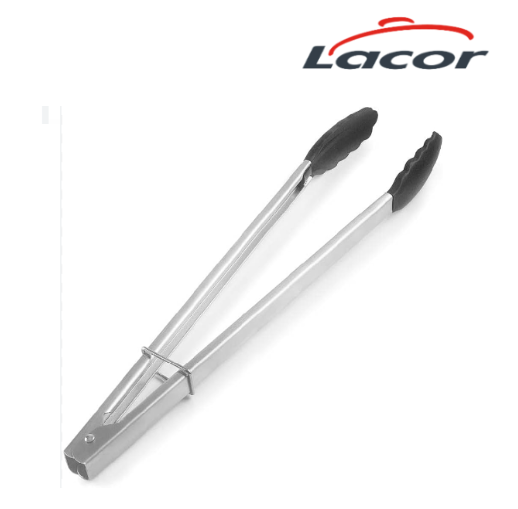 Pinça Jumbo Inox Ponta Em Silicone 23Cm  Lacor              