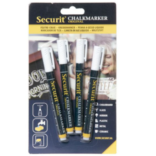 Conjunto Br. 4 Marcadores Ponta Fina 1-2Mm Securit          