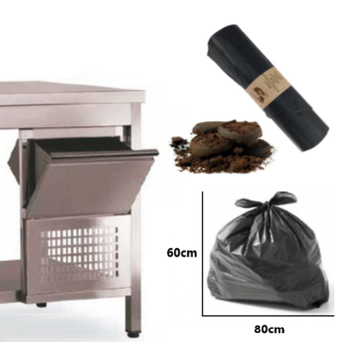 Saco Lixo Rolo 10 Unid. P/Tulha Borras De Café  80X60Cm 50Lt