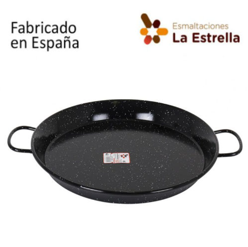 Paelhera Valenciana 42Cm 10 Doses Esmaltada La Estrella     