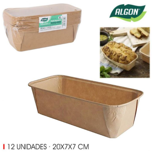 Molde Papel De Forno 20X7X7Cm  12 Unid. Algon               