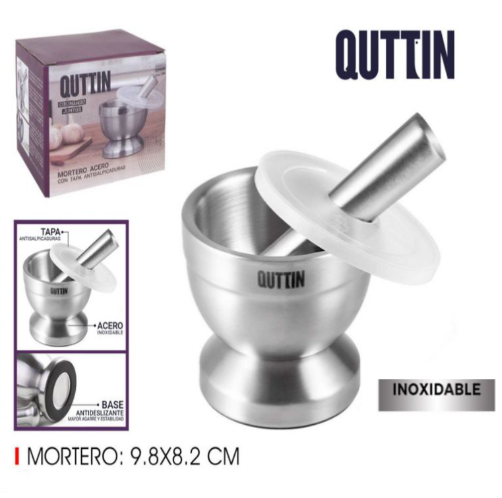Almofariz  Inox  9,8X8,2Cm  Quttn                           