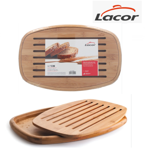 Tabua De Corte De Pão Oval Em Bambu 40X27X3Cm  Lacor        