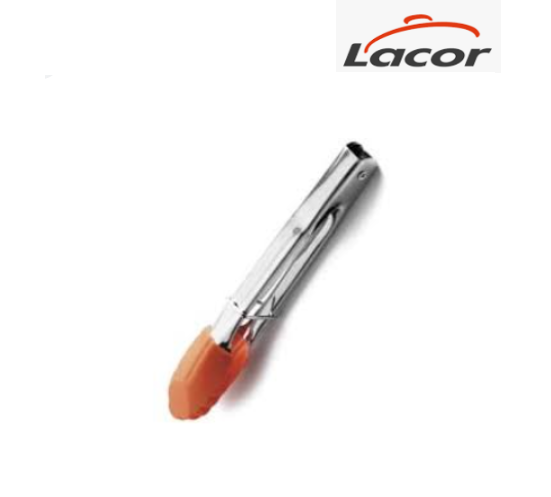 Pinça Inox Ponta Laranja Silicone 18Cm Lacor                